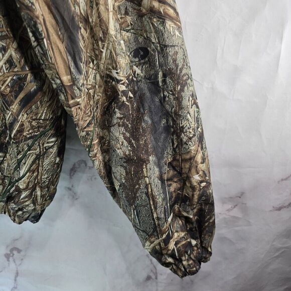 Gamehide Jacket Mens Medium Camo Grassland Mossy Oak Duck Blind Hunting Coat Vtg - Picture 4 of 13